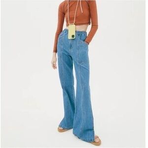 Madewell Denim loose pull on flare jeans XS